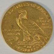 Lustrous Mint State 1911 US $2.50 Indian Gold Piece