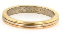 Cartier Vendome Louis Cartier Wedding Band Ring in 18K, CZ 58