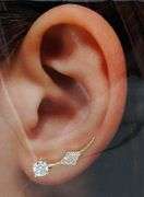 Beautiful 14k Gold and Cubic Zirconia Earrings