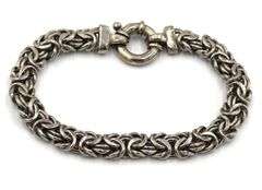 Italian 925 sterling silver Byzantine bracelet