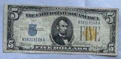 $ $5 1934A North Africa Silver Certificate