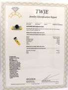 18kt Yellow gold pear shaped sapphire and marquise diamond ring