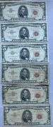 6 1963 Series $5 Red Seal US Notes