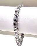 Sparkling 21.5 Ctw Lab Simulated Diamond14 Kt White Gold Plated Tennis Bracelet