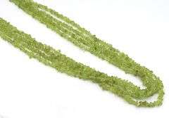 Group lot of 4 Peridot chip beads necklaces