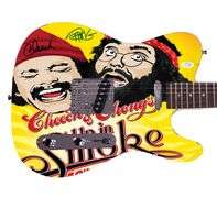 Cheech And Chong Autographed Up In Smoke Graphics Photo Poster Signed Guitar ACOA