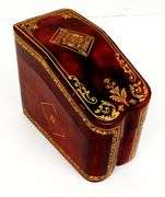 Vintage Italian Florentine Leather Playing Cards Box