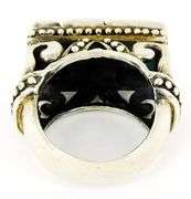 Ornate Chunky Sterling Turquoise Ring, Size 5