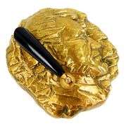 Vintage Abe Lincoln Brass Pen Holder