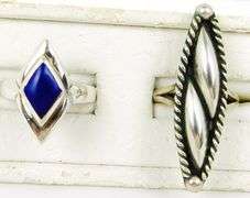 2 Sterling Silver Rings, Size 6.5