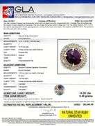 Impeccable Brand New European Huge 12.78CTS Very Rare Unheated Oval Cabochon-Cut Natural Star Ruby &