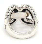 925 Sterling silver Lagos Caviar Derby beaded buckle band