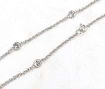 925 Sterling silver cubic zirconia by yard necklace
