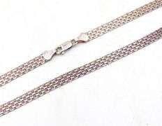 Italian vintage 925 sterling silver Mesh necklace