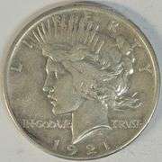 Nicer 1921 Peace Silver Dollar. Scarce key date