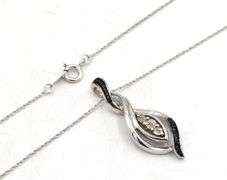 925 Sterling silver crystal pendant on chain necklace