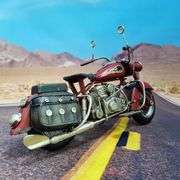 Iron Motorcycle Model Hand-Painted