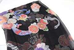 YSL love snake floral silk scarf