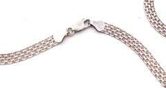 Italian vintage 925 sterling silver Mesh necklace