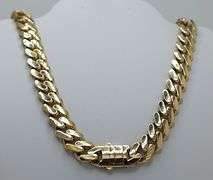 Beautiful 14k Hollow Gold Cuban Link Chain