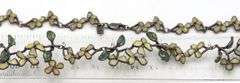 Vintage 925 sterling silver Enamel flower style link necklace