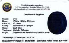Lovely 16.19cts Loose Natural Blue Sapphire Gemstone