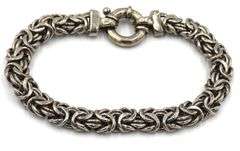 Italian 925 sterling silver Byzantine bracelet