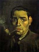 Vincent Van Gogh, Head of Young Peasant with a Pipe