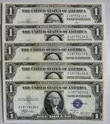 (10) Superb Crisp 1935B $1 Dollar Silver Certificates Consecutive!
