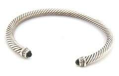 David Yurman Prasolite diamond classic cable bangle