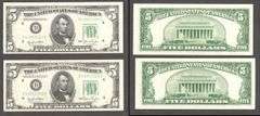 $5 1950 FRN Consecutive Pair Uncirculated