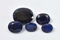 Perfect 25.00CTW Emerald-Cut Blue Sapphire Loose Gemstones Collection