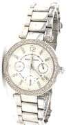 Michael Kors Mini Parker silver dial multi function watch
