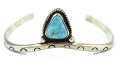 Vintage 925 sterling silver Turquoise cuff bangle