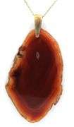 Brown Agate pendant on chain