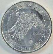 Superb Canada 2016 White Falcon Gem BU 1.5 oz pure Silver Coin