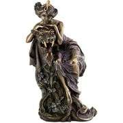 Art Nouveau Beauty Alphonse Mucha Inspired Lady and Beast Sculpture