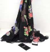 YSL love snake floral silk scarf