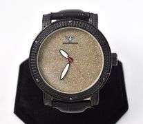 Stunning Diamond King Black and Gold Wrist Watch