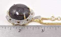Fabulous Colossal 70.00CTS Cabochon-Cut Star Ruby & 2.50CTW Clear Eye White Sapphire Gemstone in 14K