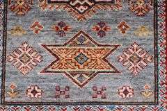 Handmade Kazak Design Runner 2.6x8.1