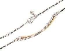925 Sterling silver David Yurman crossover necklace