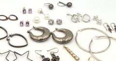 Group lot of Vintage 925 sterling silver earrings