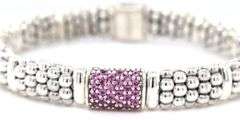 Lagos Muse sterling silver bracelet with Pink sapphire