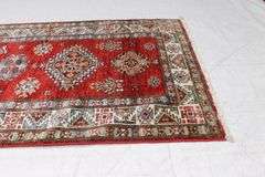 Handmade Kazak Design Runner 2.7x13.7
