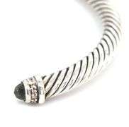 David Yurman Prasolite diamond classic cable bangle
