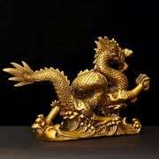 Brass Dragon Statue for Wealth and Success