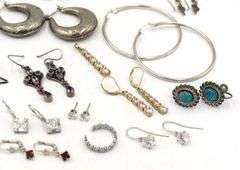 Group lot of Vintage 925 sterling silver earrings