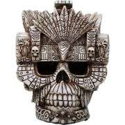 Montezuma Aztec Ruler Skull Collectible Figurine