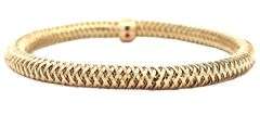 Roberto Coin Primavera Weave Flex Bangle Bracelet in 18K